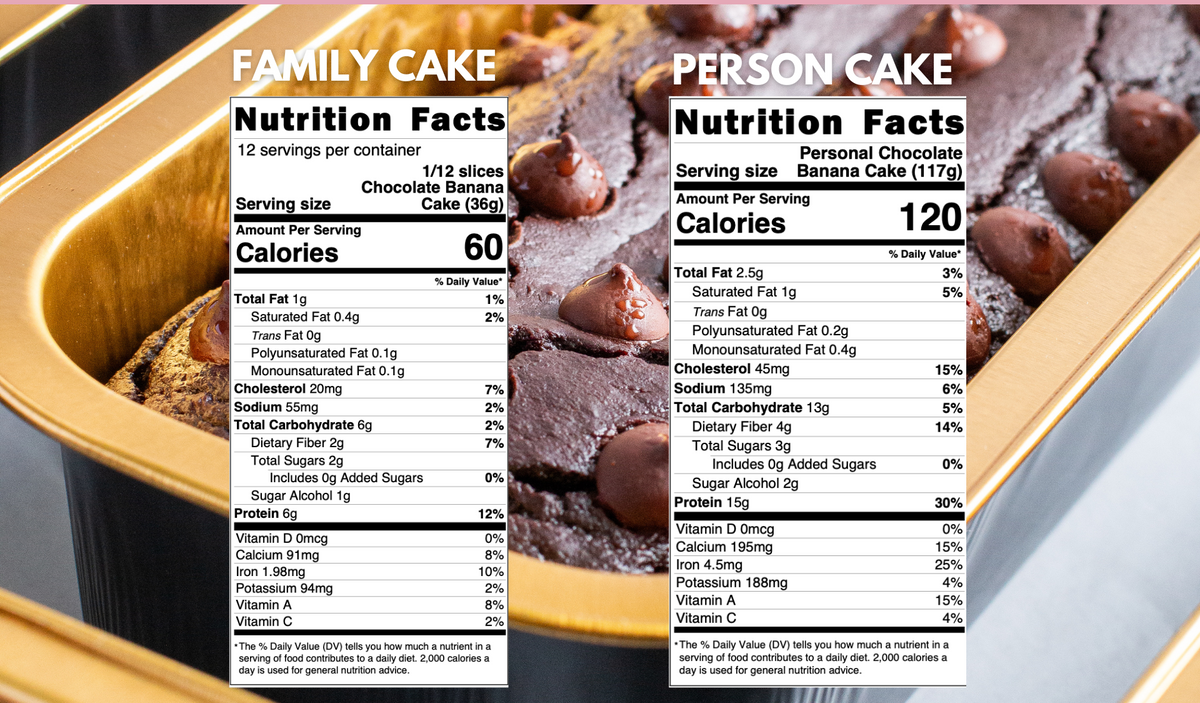 Vegan Personal Chocolate Banana Cake